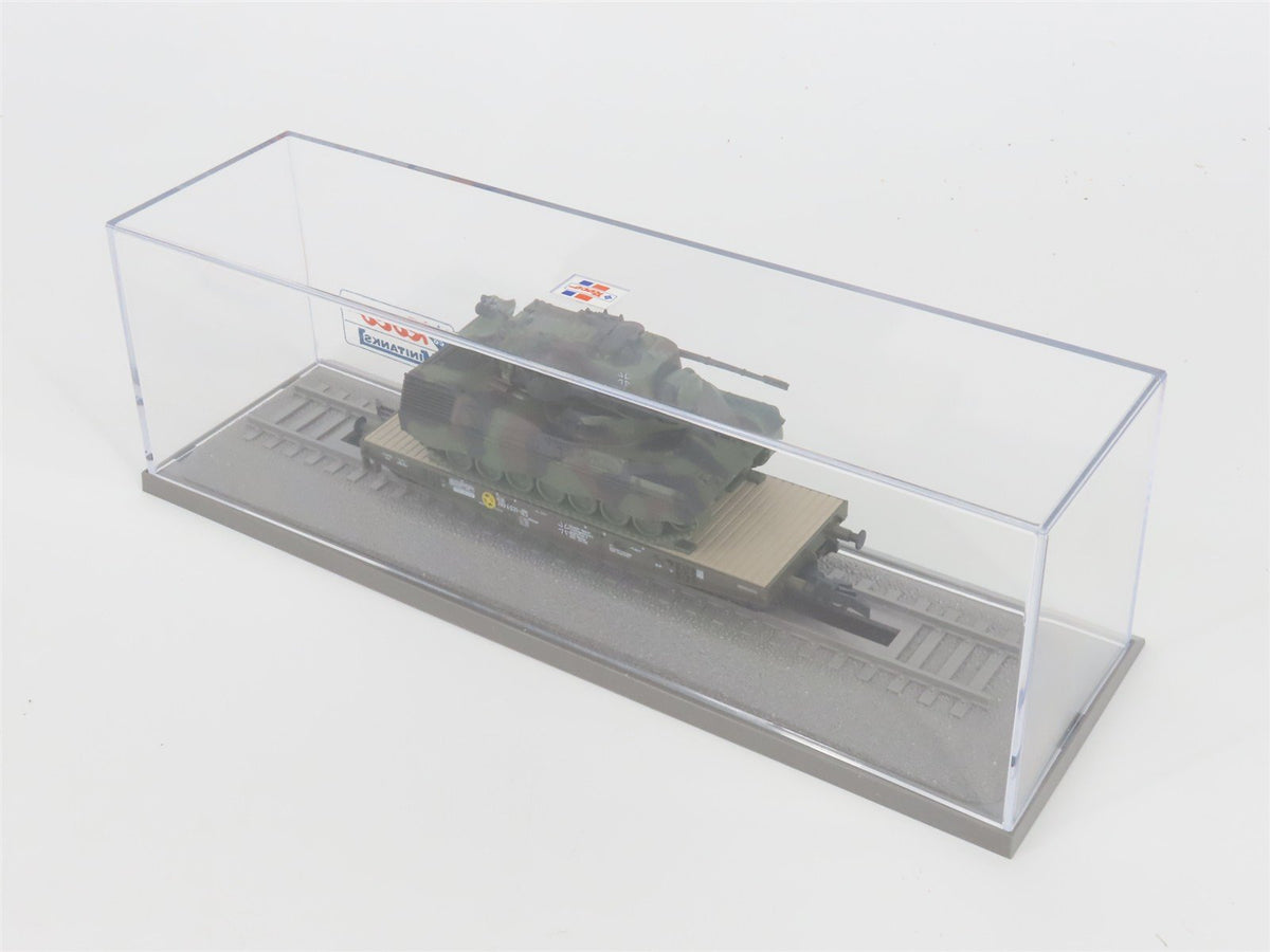 HO Scale Roco Minitanks 841 DB Rlmmps &amp; GEPARD Flat Car w/ Tank