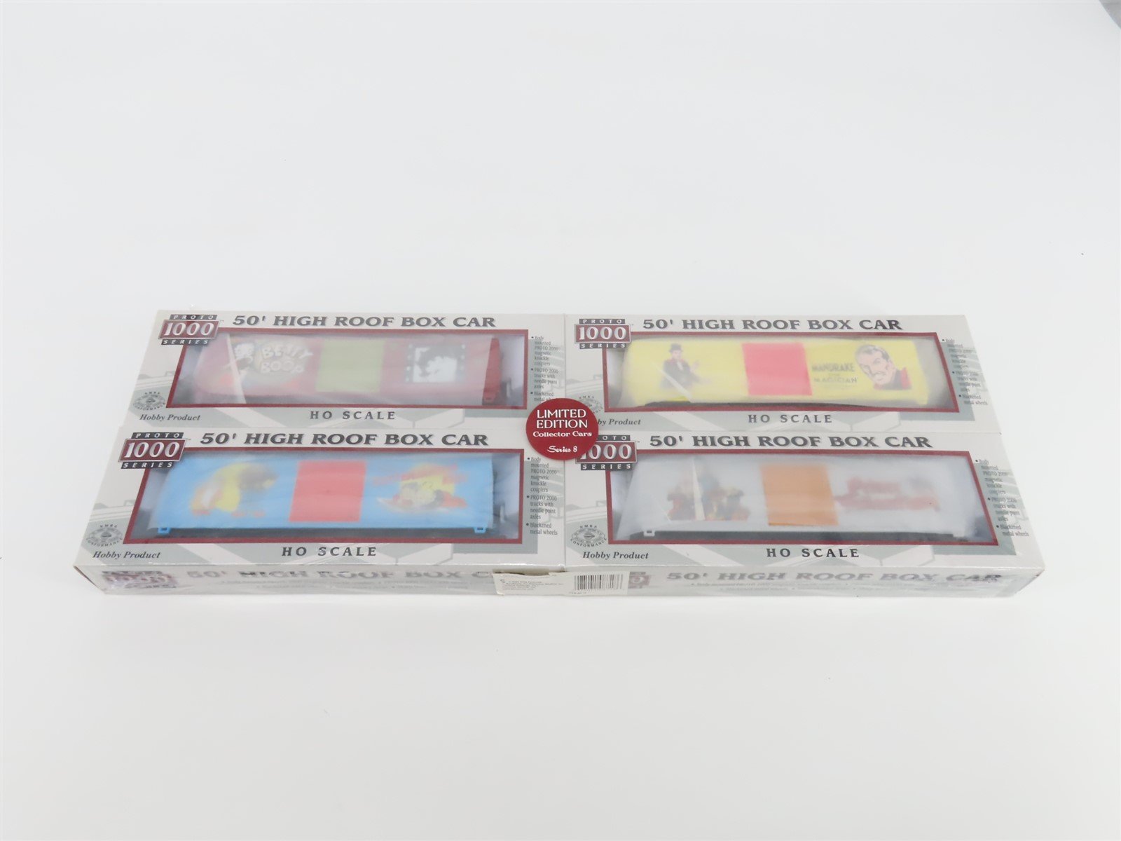 HO Scale PROTO 1000 #8718 King Features Syndicate Box Car 4-Pack - Sealed