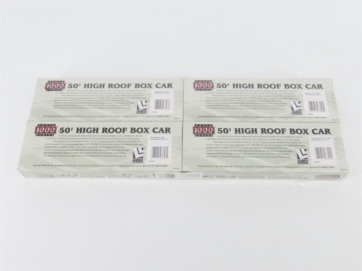 HO Scale PROTO 1000 #8673 Tribune Media Services Box Car 4-Pack - Sealed