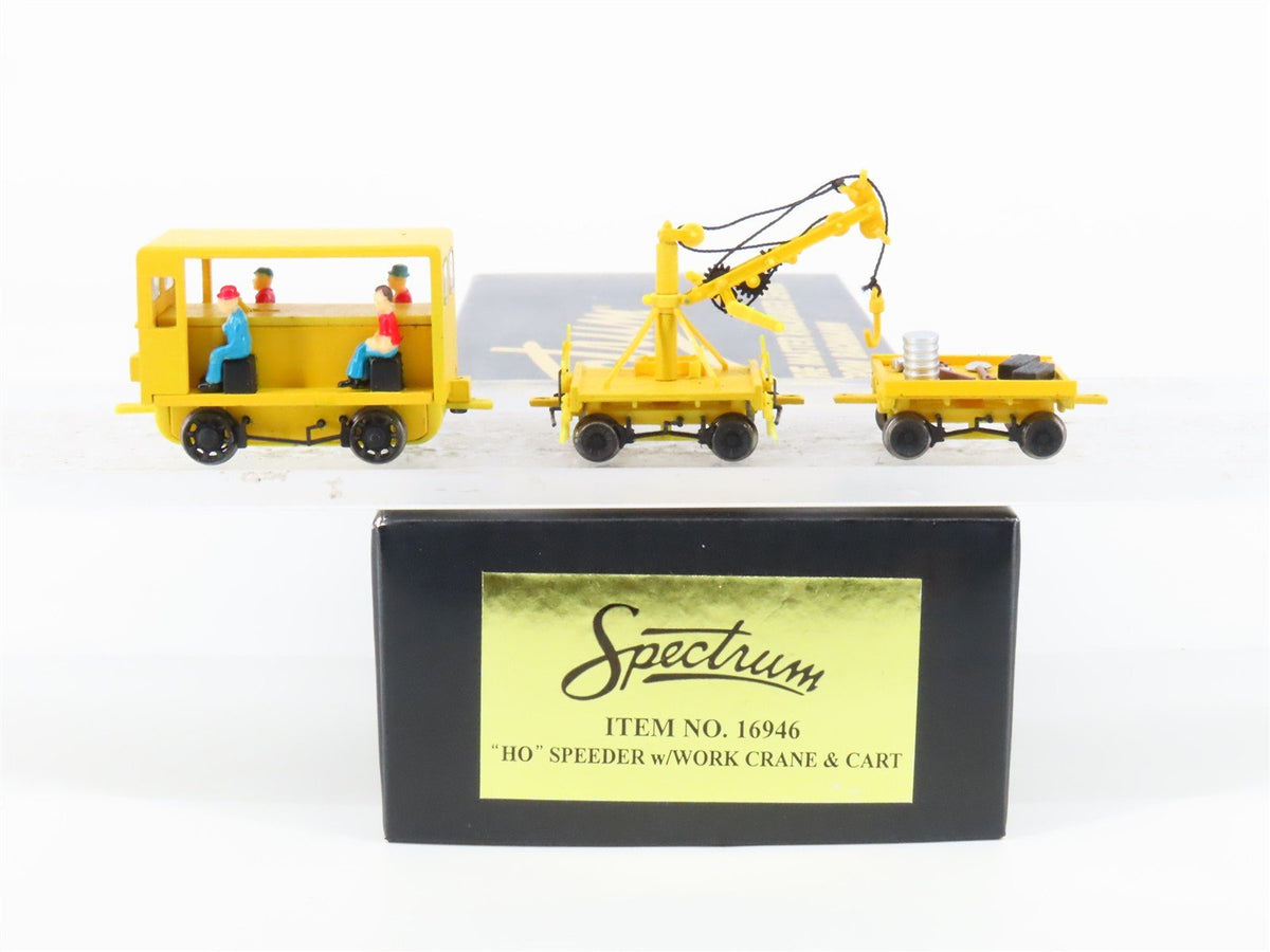 HO Scale Bachmann 16946 MOW Speeder w/Work Crane &amp; Cart
