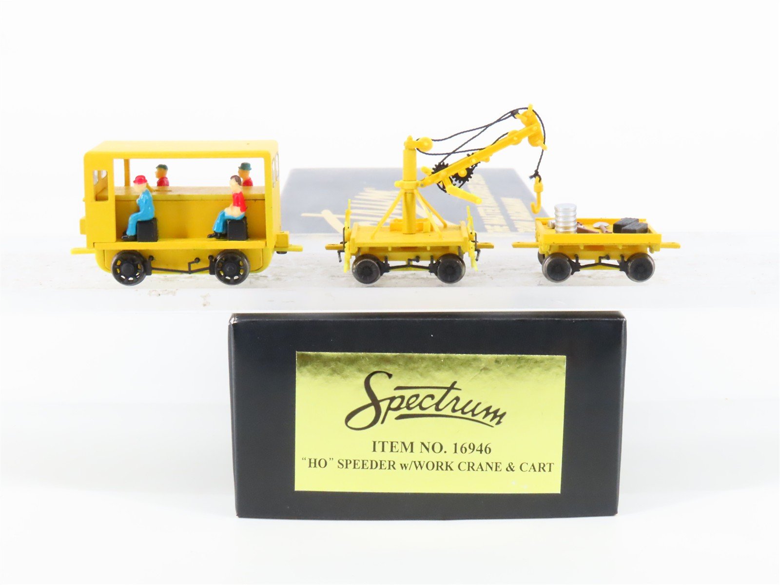 HO Scale Bachmann 16946 MOW Speeder w/Work Crane & Cart