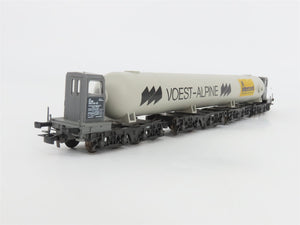 HO Scale Liliput 38410 OBB Voest-Alpine 16-Axle Transporter w/ Tank Container