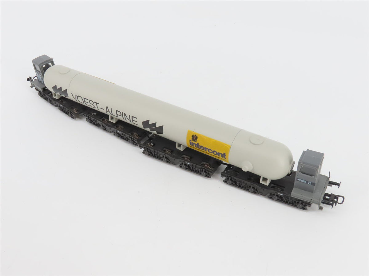 HO Scale Liliput 38410 OBB Voest-Alpine 16-Axle Transporter w/ Tank Container