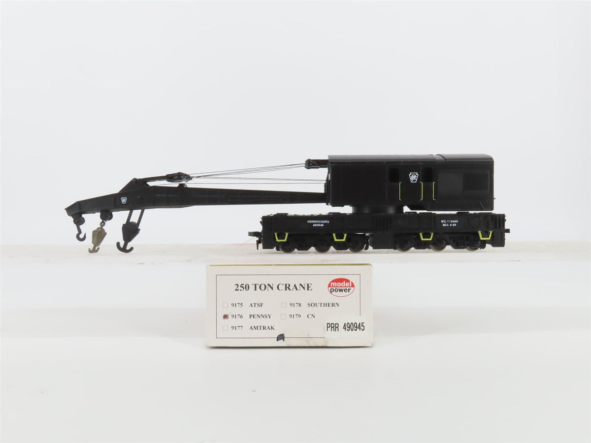 HO Scale Model Power 9176 PRR Pennsylvania Railroad 250 Ton Crane #490945