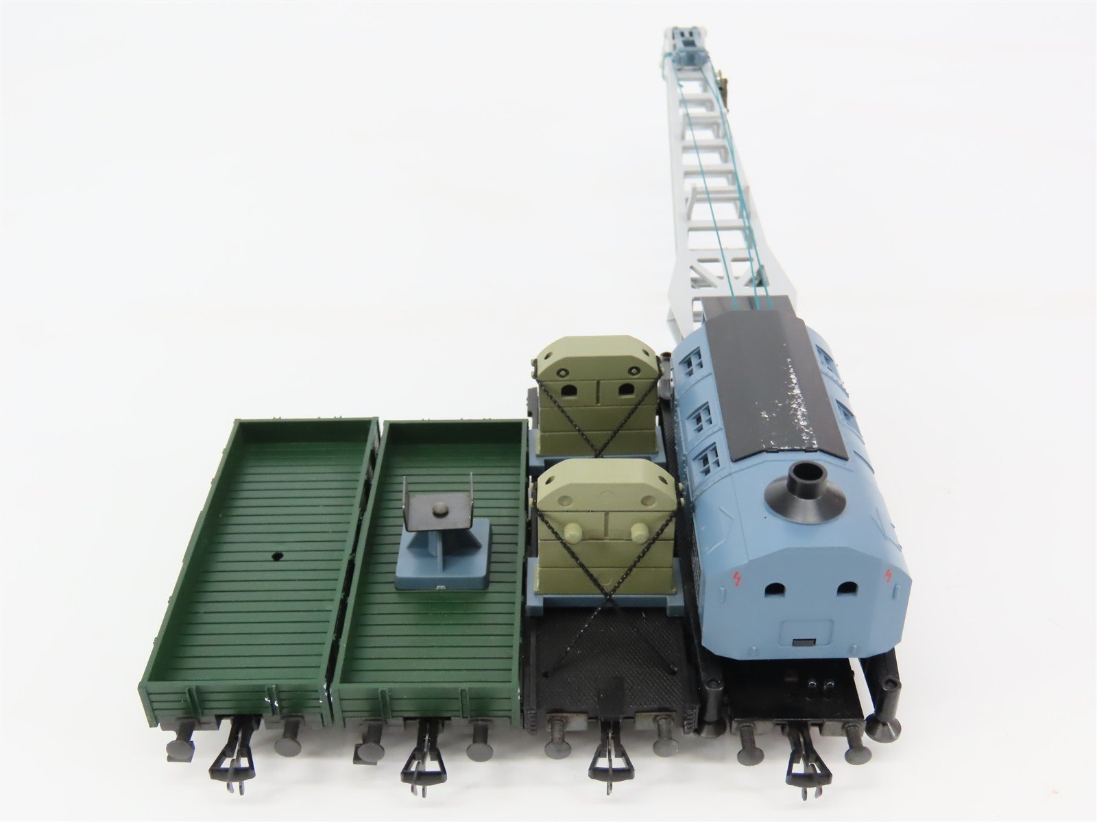 HO Scale Fleischmann 5597 DB German Federal Railroad Heavy Duty Crane Car Set
