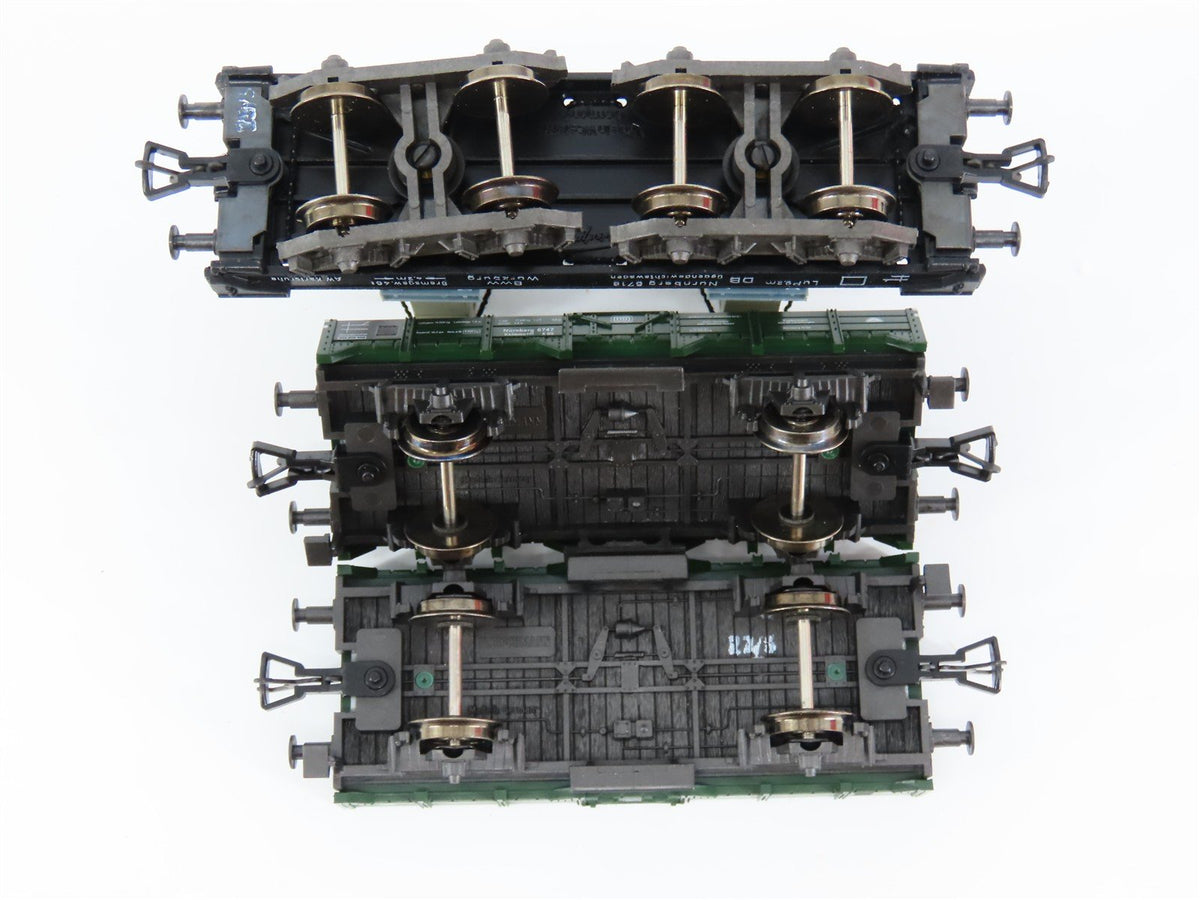 HO Scale Fleischmann 5597 DB German Federal Railroad Heavy Duty Crane Car Set