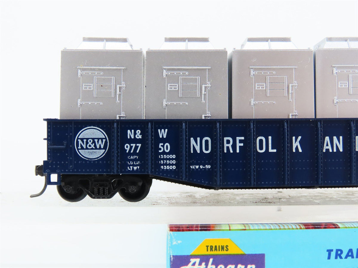 HO Athearn 1676 N&amp;W Norfolk &amp; Western Gondola #97750 w/ Frozen Food Containers