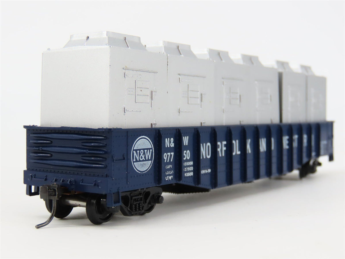 HO Athearn 1676 N&amp;W Norfolk &amp; Western Gondola #97750 w/ Frozen Food Containers