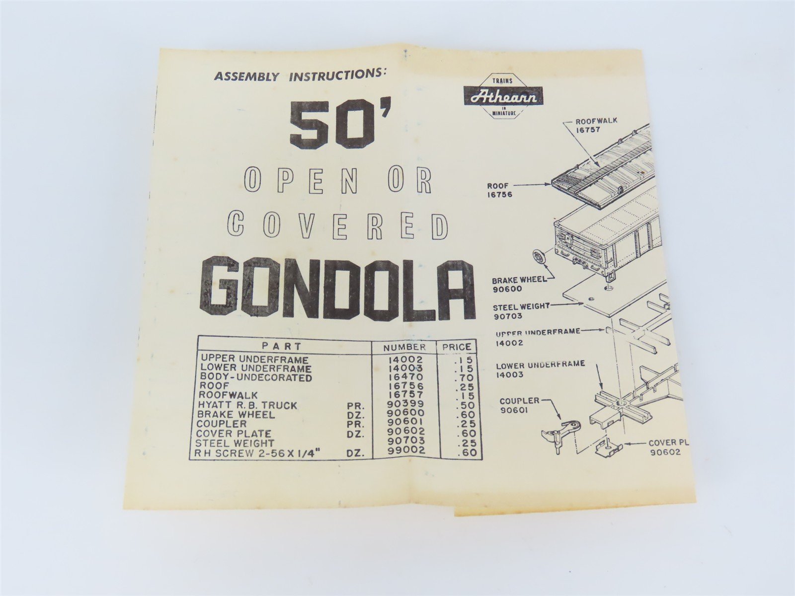 HO Athearn 1676 N&W Norfolk & Western Gondola #97750 w/ Frozen Food Containers