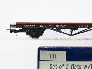 HO Scale Liliput L240033 DR German 2-Unit Flat Cars w/ ME109 Aircraft Load
