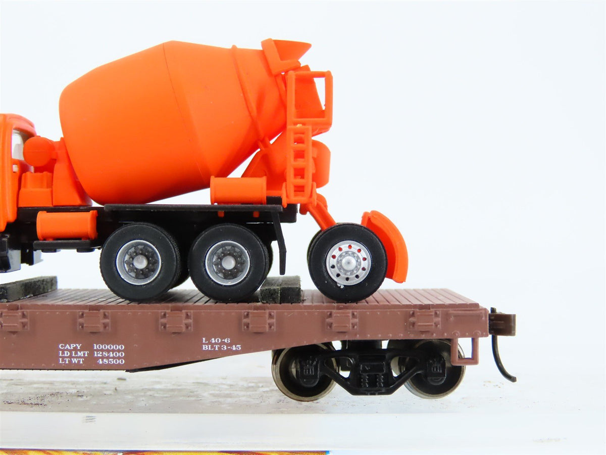HO Scale Athearn 1359 L&amp;N 40&#39; Flat Car #24239 w/ Boley Cement Mixer
