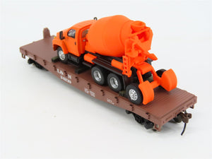 HO Scale Athearn 1359 L&N 40' Flat Car #24239 w/ Boley Cement Mixer