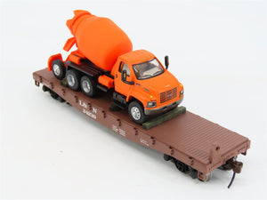 HO Scale Athearn 1359 L&N 40' Flat Car #24239 w/ Boley Cement Mixer