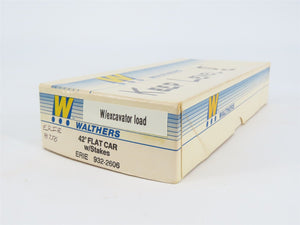 HO Scale Walthers 932-2606 Erie Railroad 42' Flat Car #8756 w/ Excavator Load