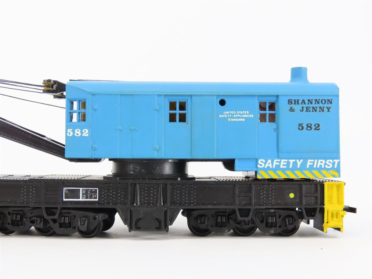 HO Scale Athearn 1699 Shannon &amp; Jenny 200-Ton Crane #582 - CUSTOM