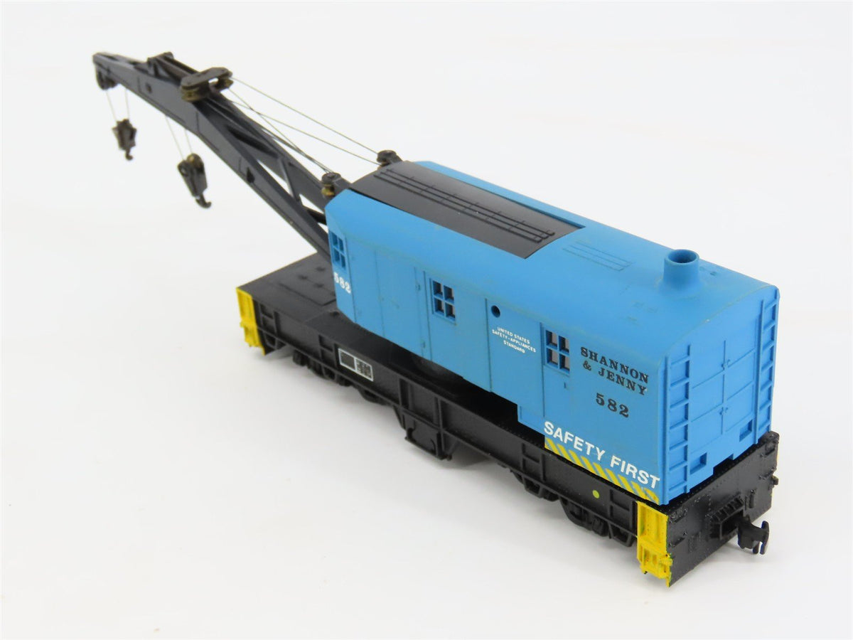 HO Scale Athearn 1699 Shannon &amp; Jenny 200-Ton Crane #582 - CUSTOM