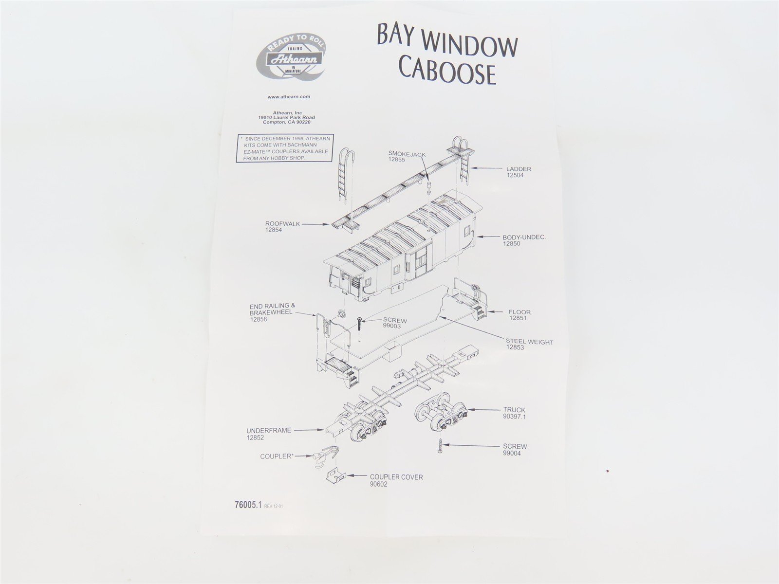HO Scale Athearn 7452 D&H 