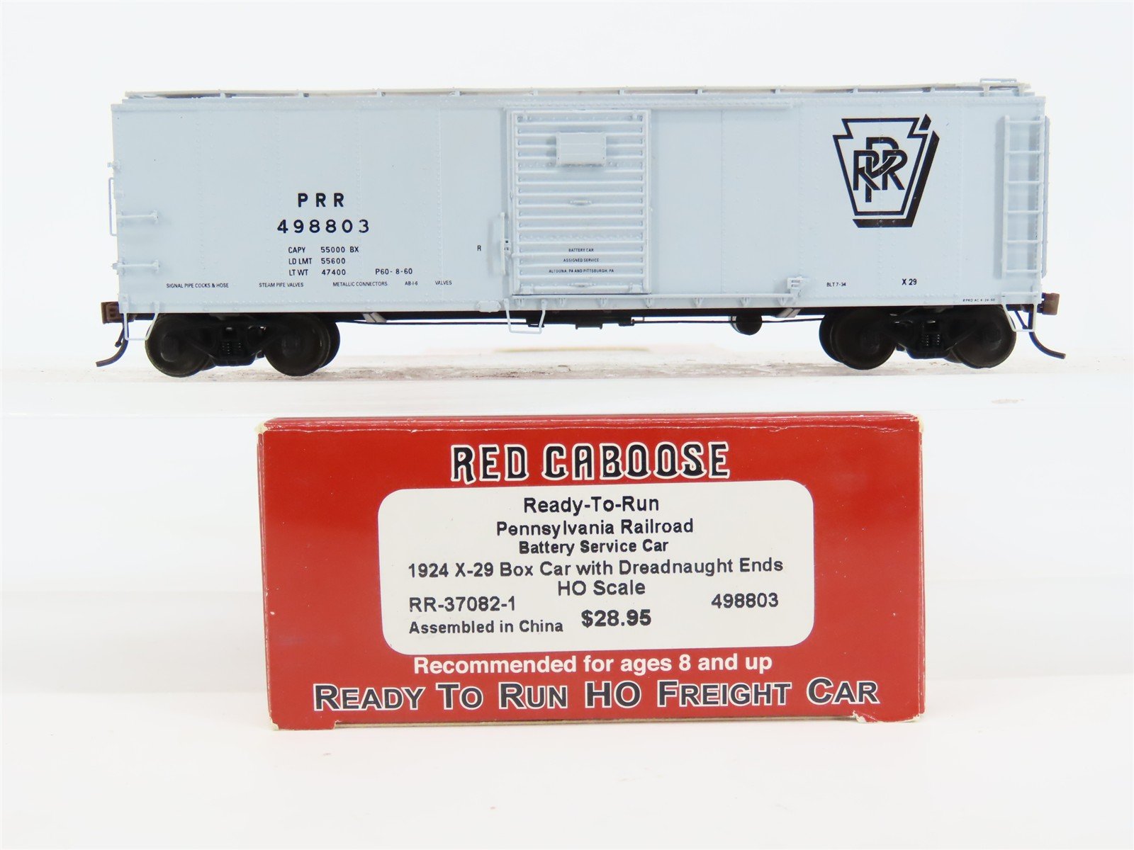 HO Scale Red Caboose RR-37082-1 PRR Pennsylvania 1924 X-29 Box Car #498803