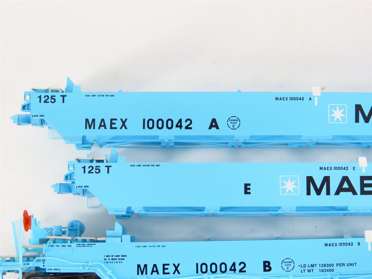 HO Scale Athearn 95037 MAEX Maersk Maxi-I Well Car - Early #100042