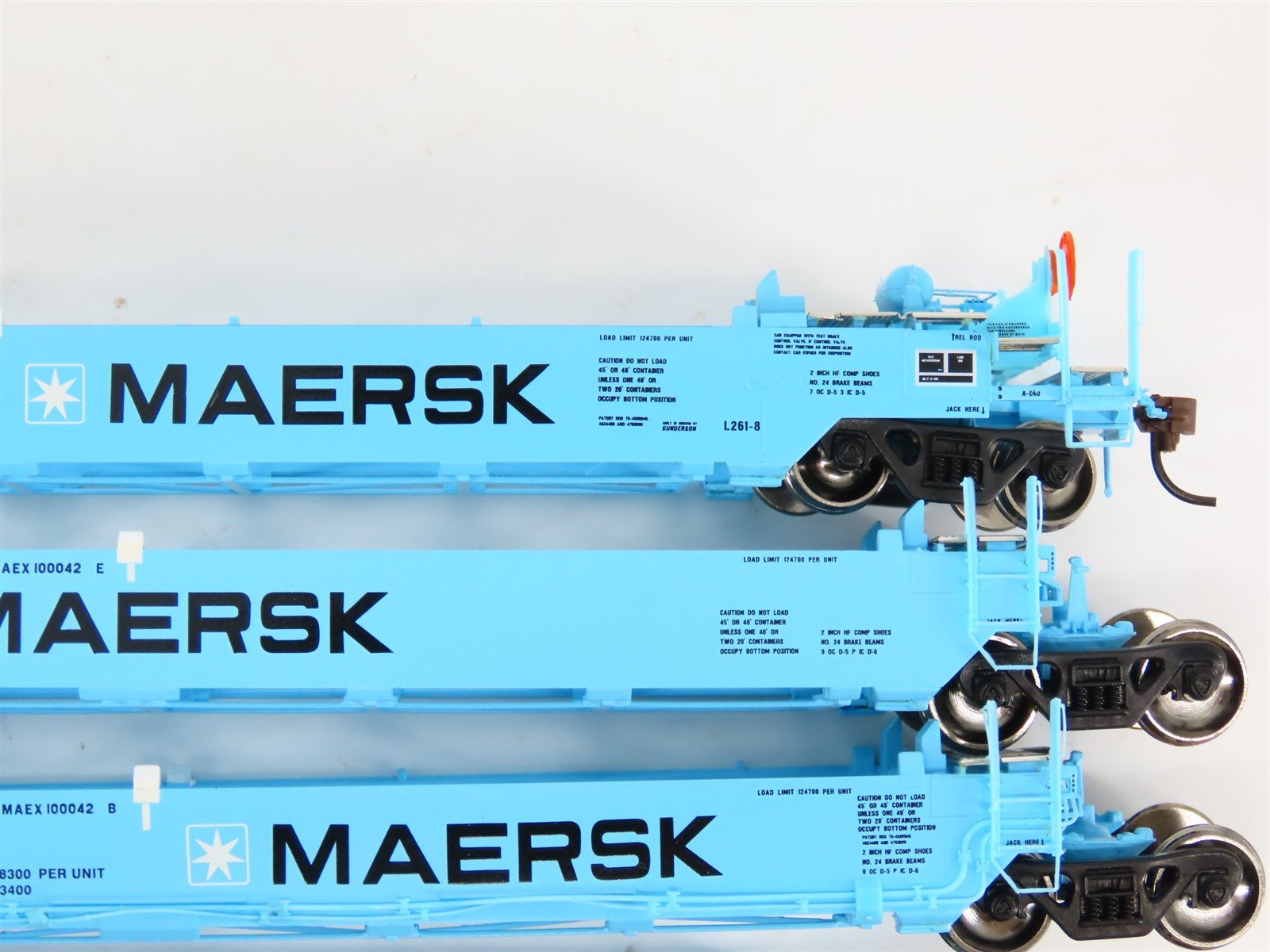 HO Scale Athearn 95037 MAEX Maersk Maxi-I Well Car - Early #100042