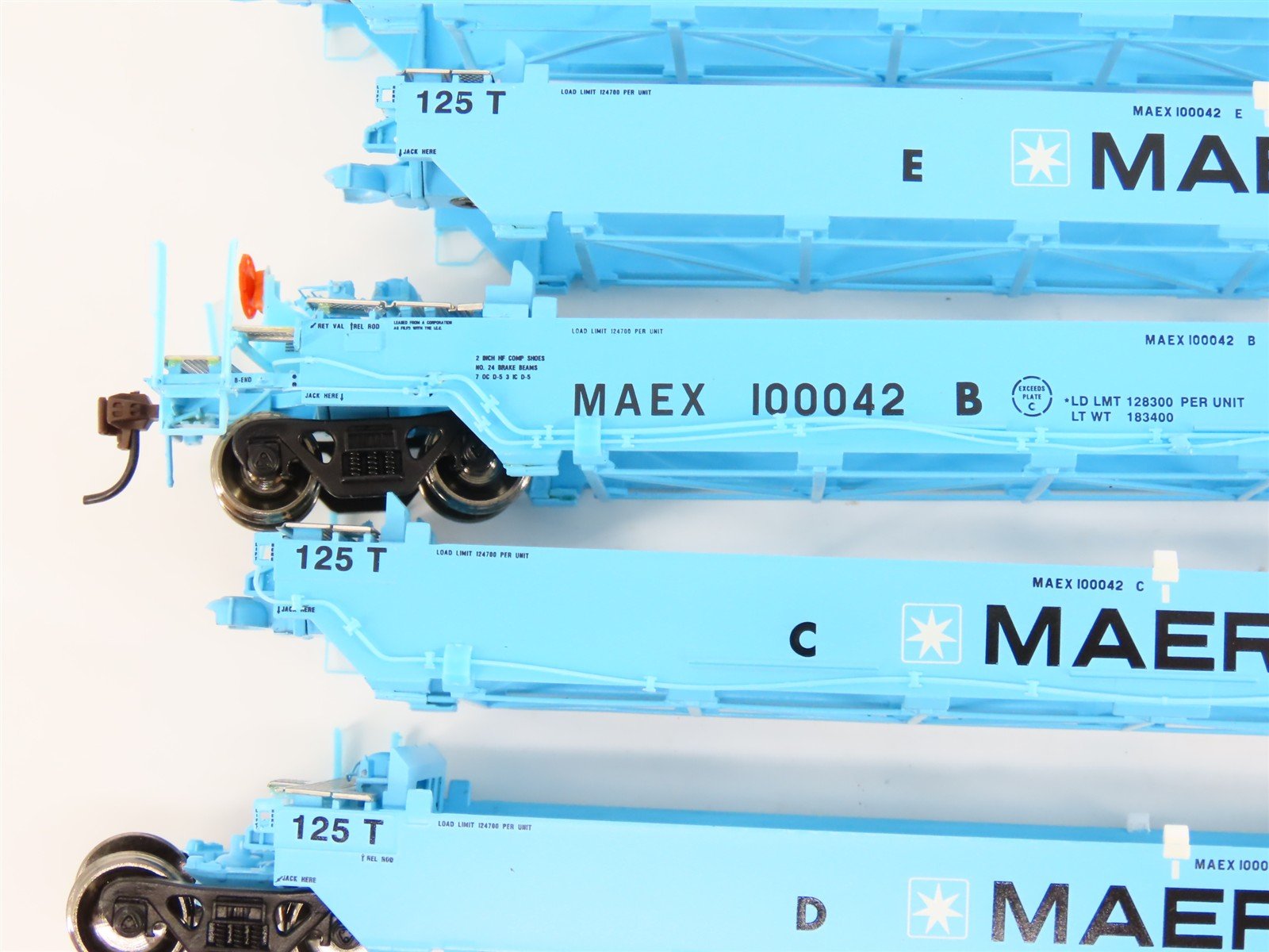 HO Scale Athearn 95037 MAEX Maersk Maxi-I Well Car - Early #100042