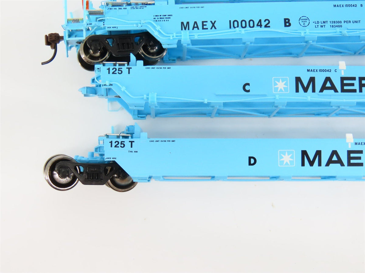 HO Scale Athearn 95037 MAEX Maersk Maxi-I Well Car - Early #100042