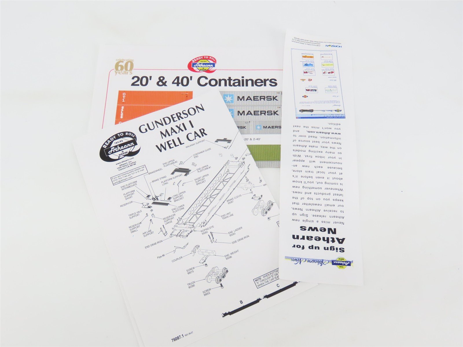 HO Scale Athearn 95037 MAEX Maersk Maxi-I Well Car - Early #100042