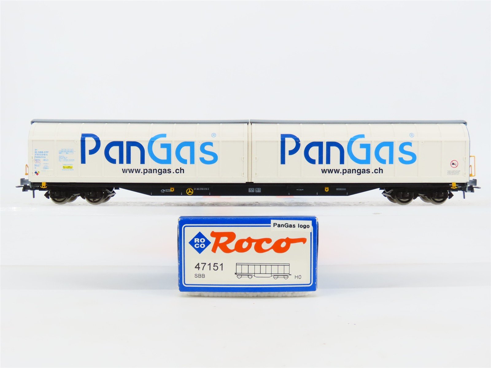 HO Scale Roco 47151 SBB-CFF PanGas Sliding Wall Wagon #31 852780 018-5