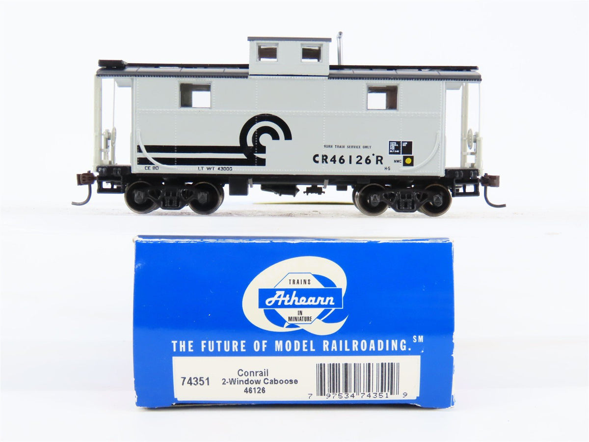 HO Scale Athearn 74351 CR Conrail 2-Window Caboose #46126