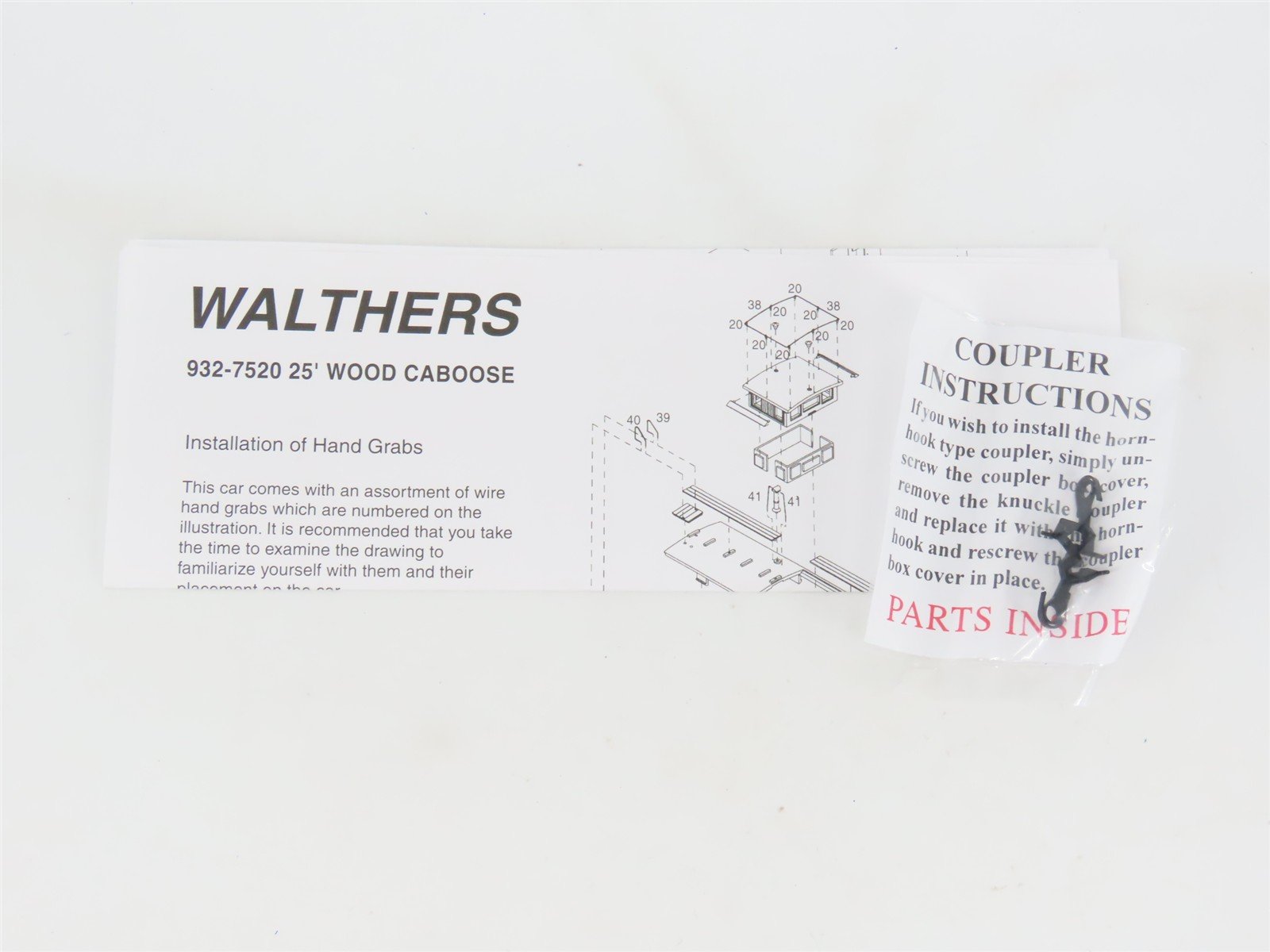 HO Scale Walthers Platinum Line 932-7528 C&O Progress 25' Wood Caboose #90753