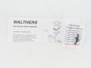 HO Scale Walthers Platinum Line 932-7528 C&O Progress 25' Wood Caboose #90753