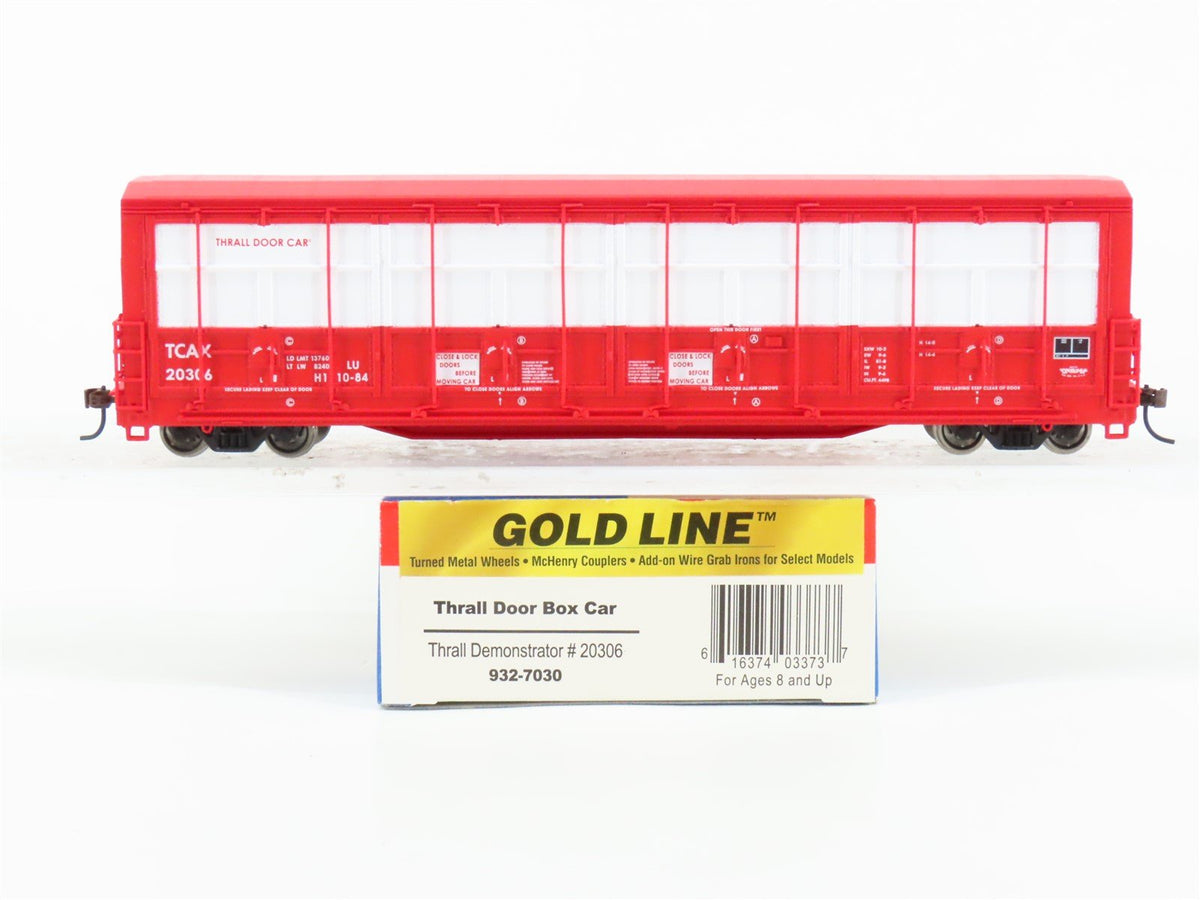 HO Scale Walthers Gold Line 932-7030 TCAX Thrall Demonstrator Box Car #20306