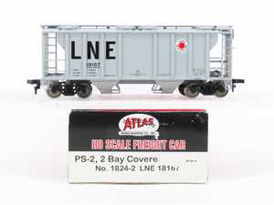 HO Scale Atlas 1824-2 LNE Lehigh New England 2-Bay Covered Hopper #18167