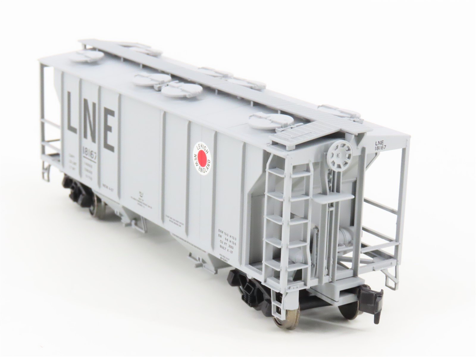 HO Scale Atlas 1824-2 LNE Lehigh New England 2-Bay Covered Hopper #18167