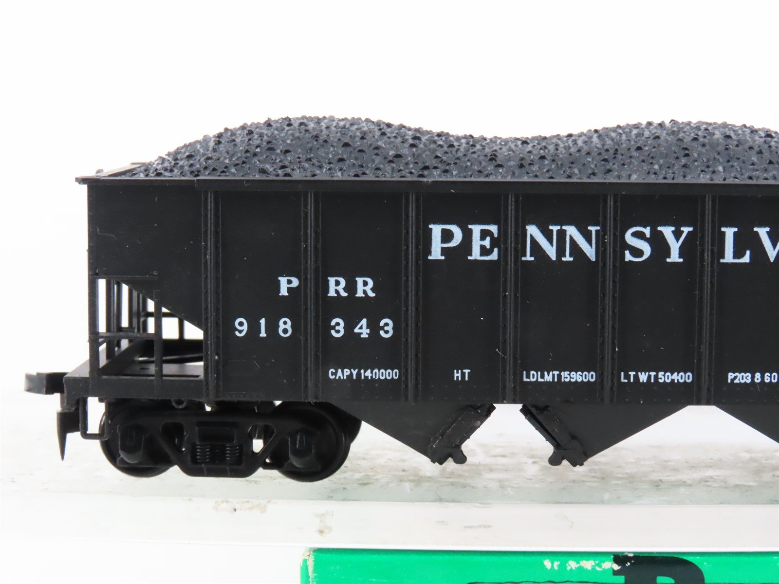 HO Scale Bowser 54053 PRR Pennsylvania Railroad 4-Bay Hopper #918343 w/ Load