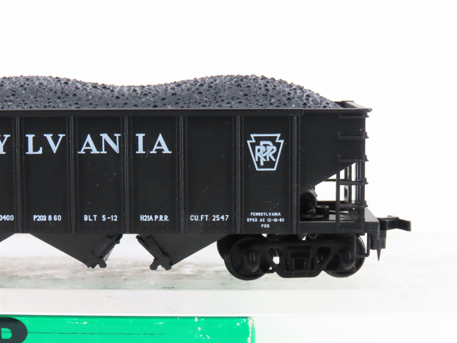 HO Scale Bowser 54053 PRR Pennsylvania Railroad 4-Bay Hopper #918343 w/ Load
