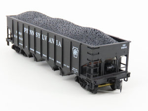HO Scale Bowser 54053 PRR Pennsylvania Railroad 4-Bay Hopper #918343 w/ Load