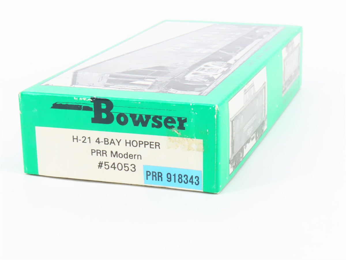 HO Scale Bowser 54053 PRR Pennsylvania Railroad 4-Bay Hopper #918343 w/ Load