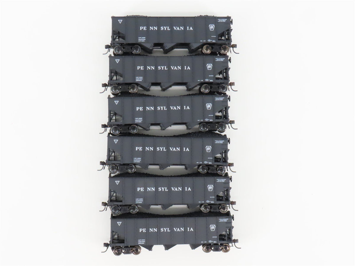 HO Scale Broadway Limited Imports 818 PRR Pennsylvania 3-Bay Hopper 6-Pack
