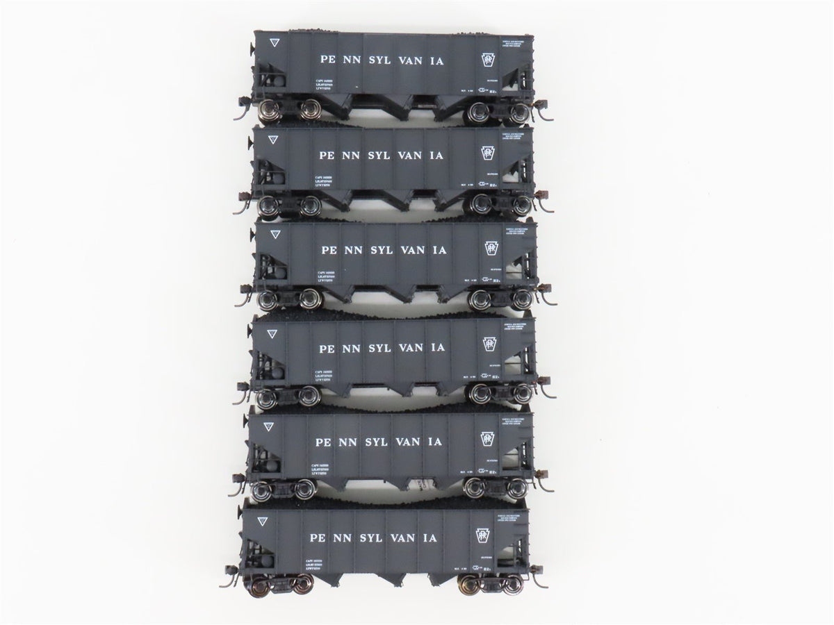 HO Scale Broadway Limited Imports 818 PRR Pennsylvania 3-Bay Hopper 6-Pack