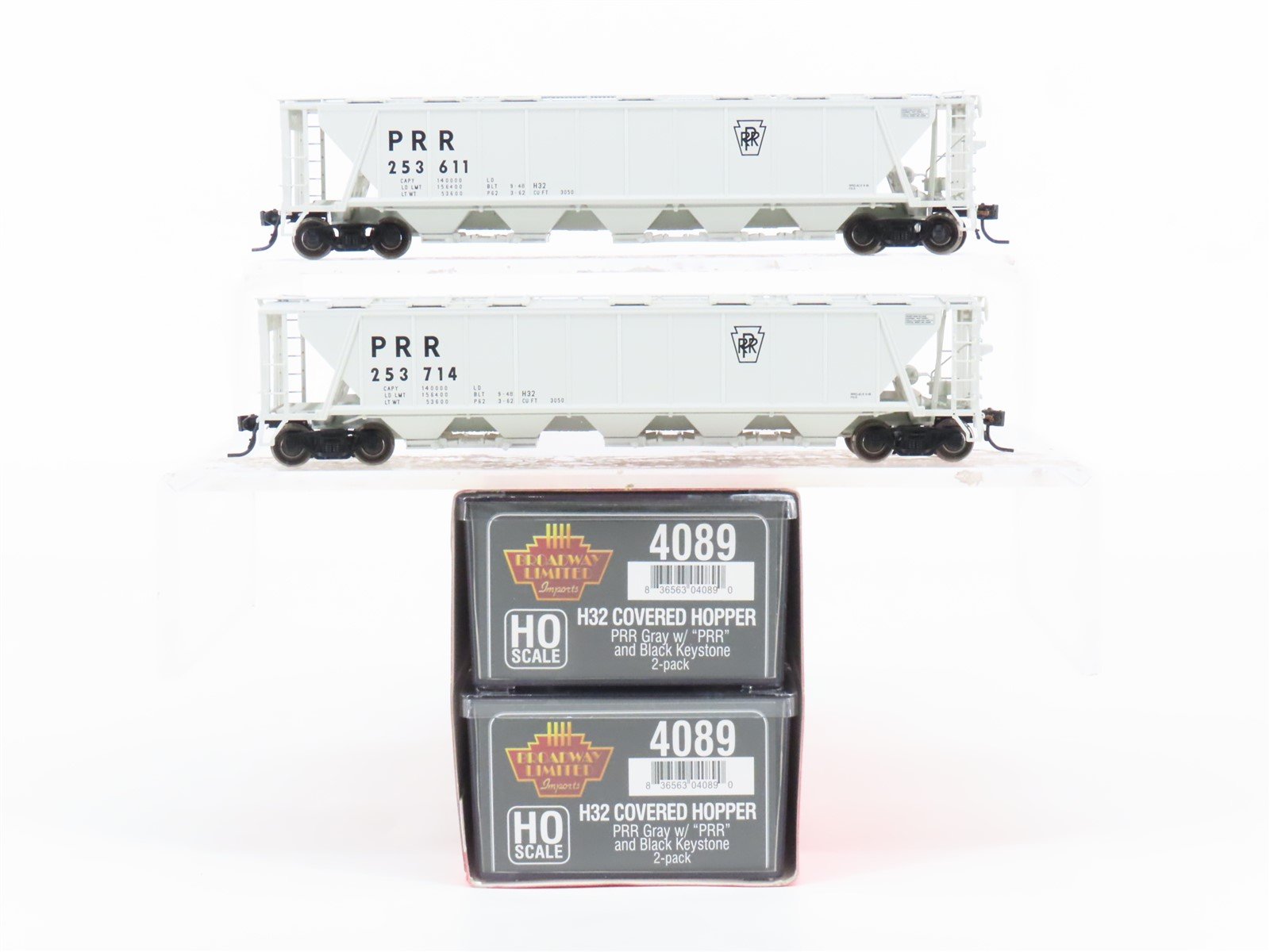 HO Scale Broadway Limited Imports 4089 PRR Pennsylvania 5-Bay Hopper 2-Pack