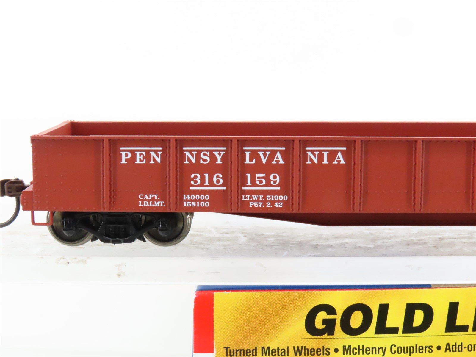 HO Scale Walthers Gold Line 932-7466 PRR Pennsylvania 46' Gondola #316159