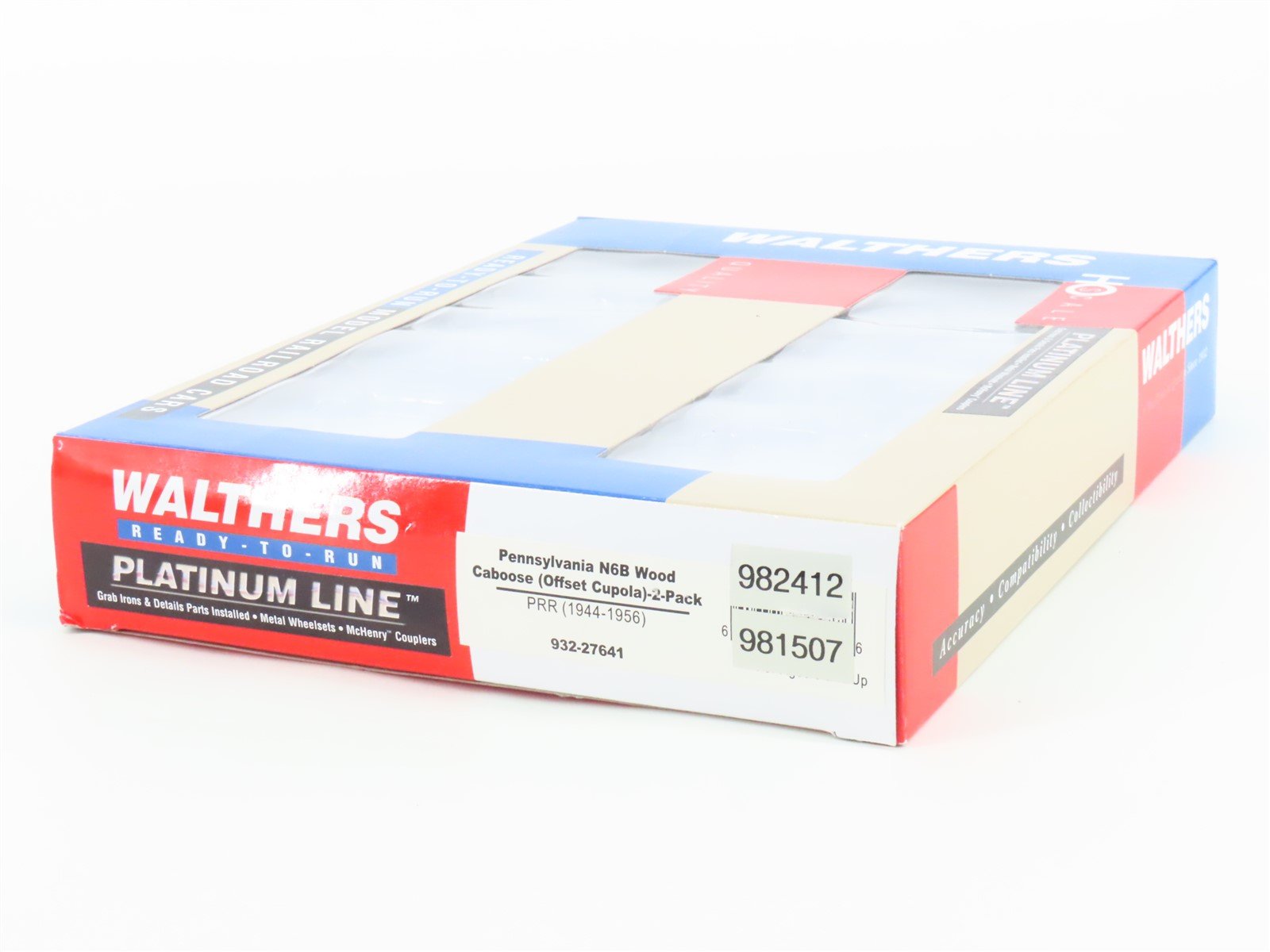 HO Scale Walthers Platinum Line 932-27641 PRR Pennsylvania Wood Caboose 2-Pack