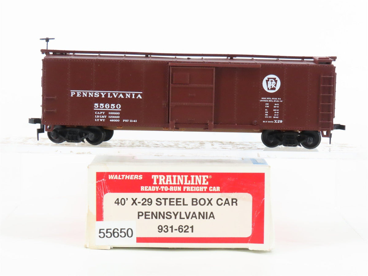 HO Scale Walthers Trainline 931-621 PRR Pennsylvania Railroad Box Car #55650