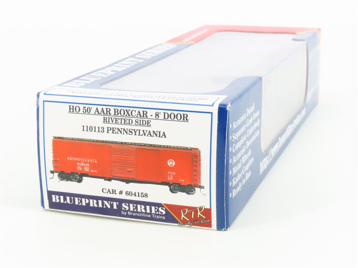 HO Scale Branchline Blueprint Series 110113 PRR Pennsylvania 50&#39; Box Car #604158