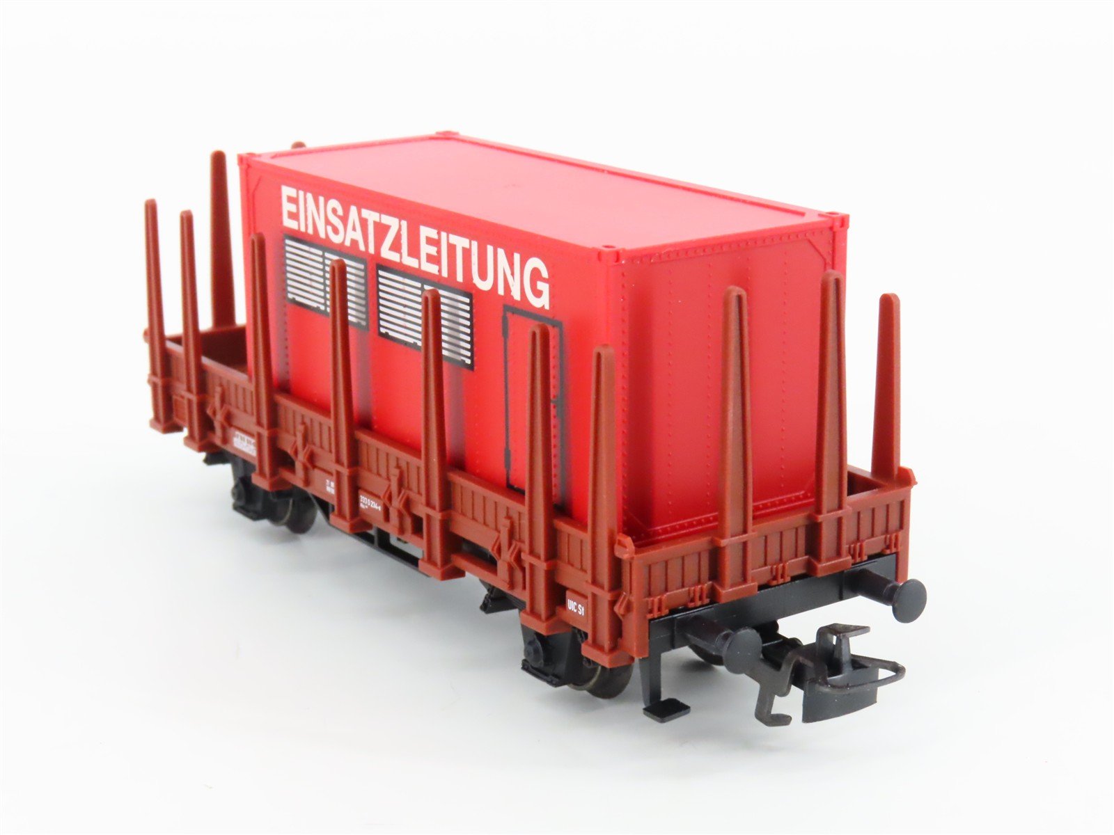 HO Scale Marklin 00752-01 DB Deutsche Bahn Flat Car w/ Einsatzleitung Container