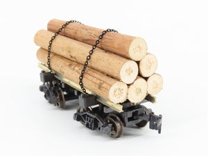 HO Scale Rivarossi 2349 Log Car w/ Log Load