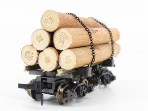 HO Scale Rivarossi 2349 Log Car w/ Log Load