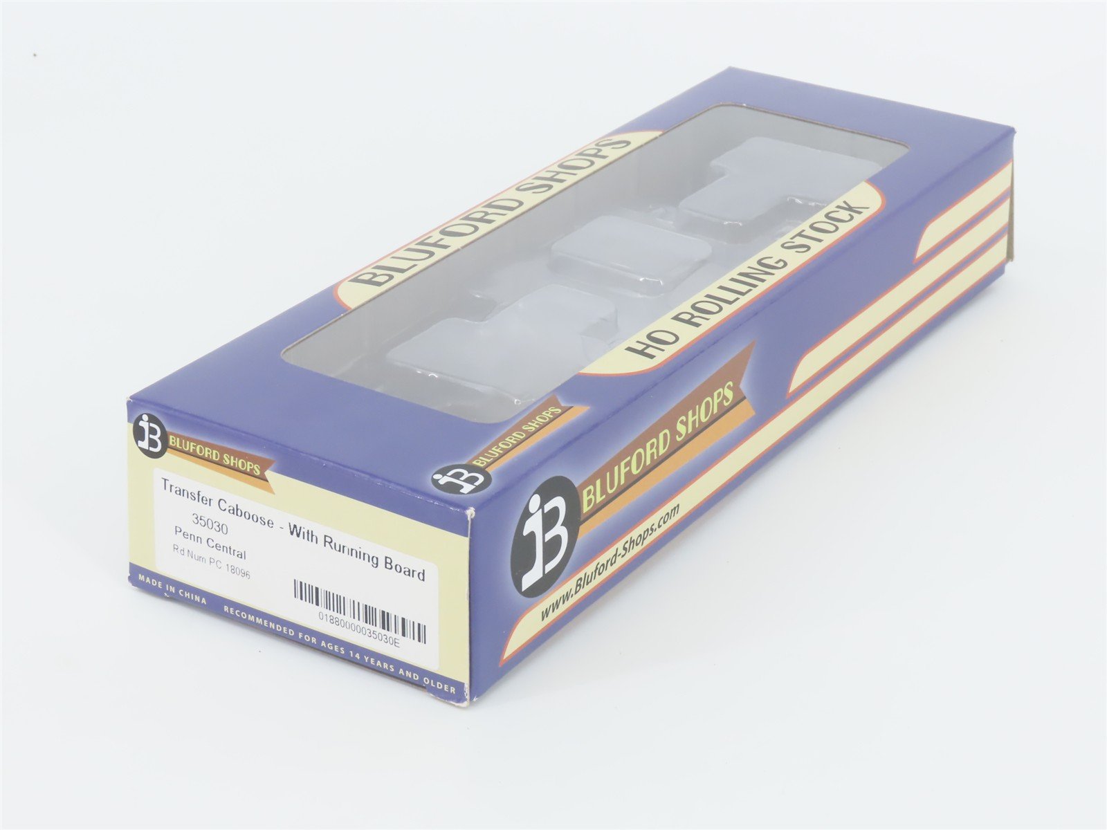 HO Scale Bluford Shops 35030 PC Penn Central Railroad Transfer Caboose #18096