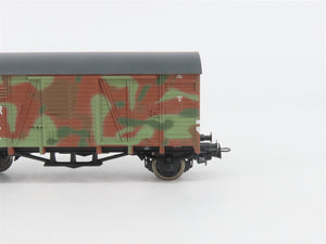 HO Liliput L225393 DR Deutsche Reichsbahn WWII Camouflaged Covered Goods Wagon